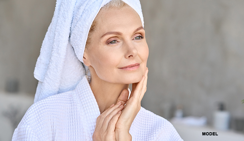 woman facial volume