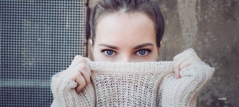 woman with blue eyes
