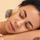 woman snail mucin model